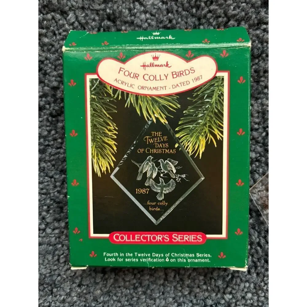 Hallmark Collector Twelve Days of Christmas Four Colly Bird Keepsake Vintage ‘87